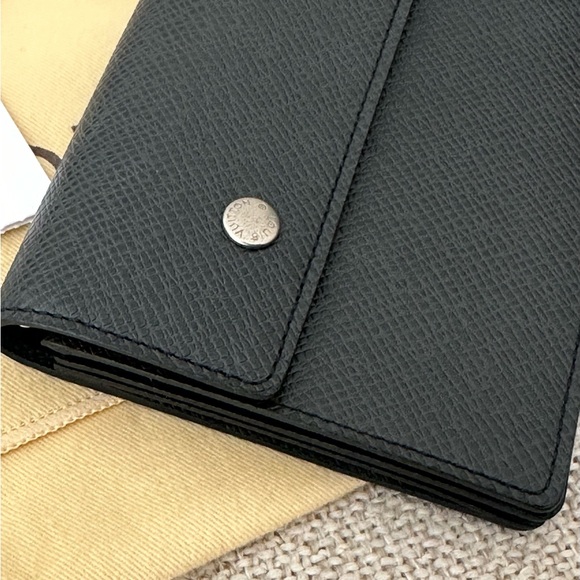 LOUIS VUITTON Long Wallet Taiga Portefeuille Accordion M30992 Ardoise - Picture 4 of 11